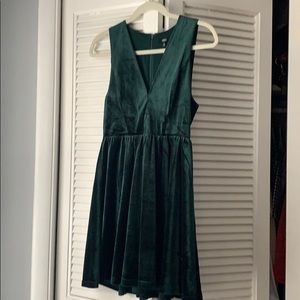 Green Velvet Dress